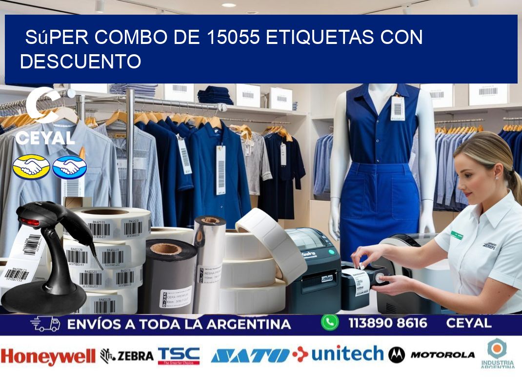 Súper combo de 15055 etiquetas con descuento