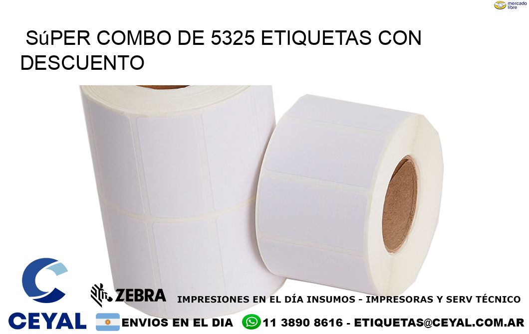 Súper combo de 5325 etiquetas con descuento