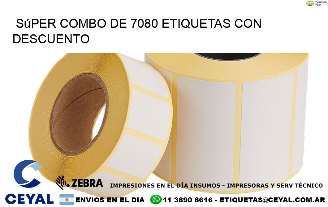 Súper combo de 7080 etiquetas con descuento