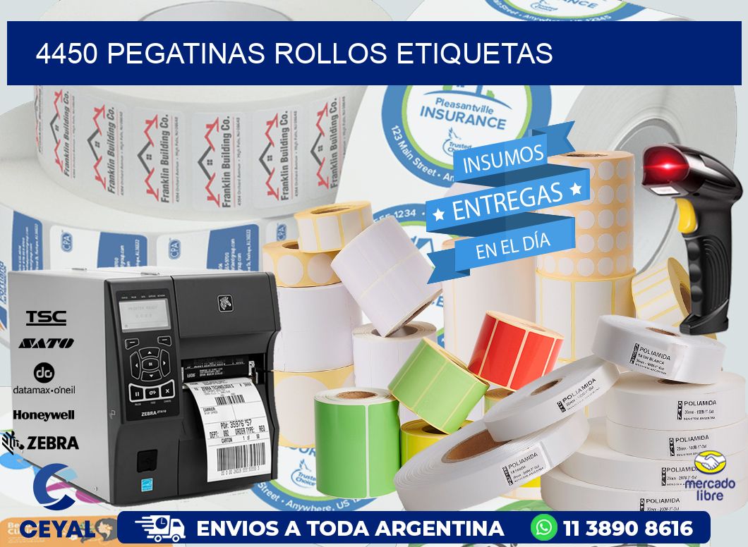 4450 Pegatinas rollos etiquetas