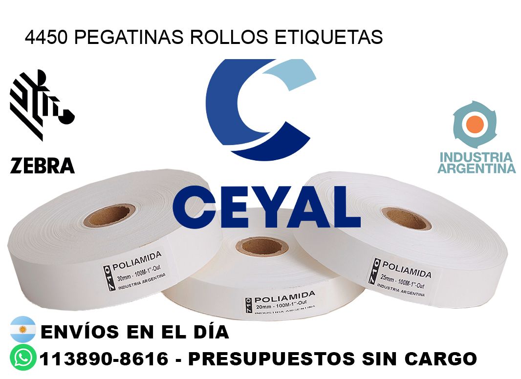 4450 Pegatinas rollos etiquetas