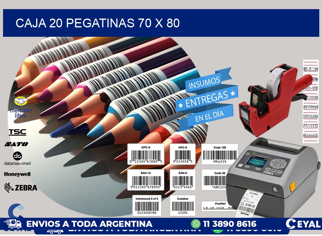 CAJA 20 PEGATINAS 70 x 80
