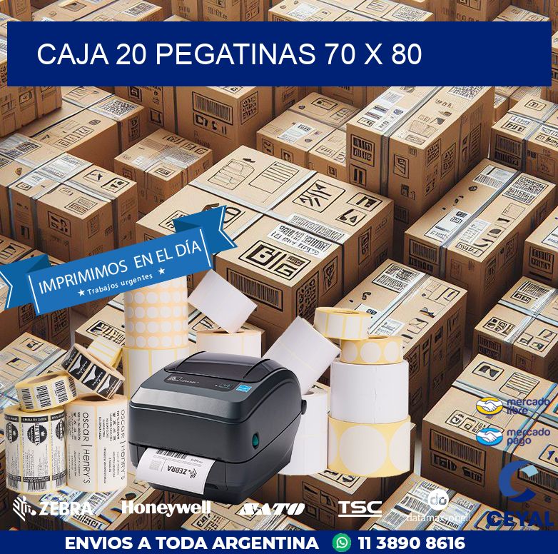 CAJA 20 PEGATINAS 70 x 80