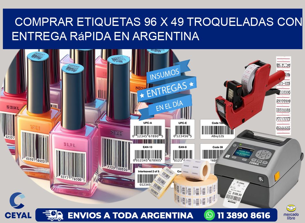 Comprar etiquetas 96 x 49 troqueladas con entrega rápida en Argentina