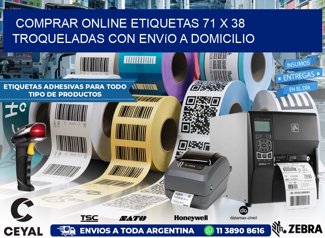 Comprar online etiquetas 71 x 38 troqueladas con envío a domicilio