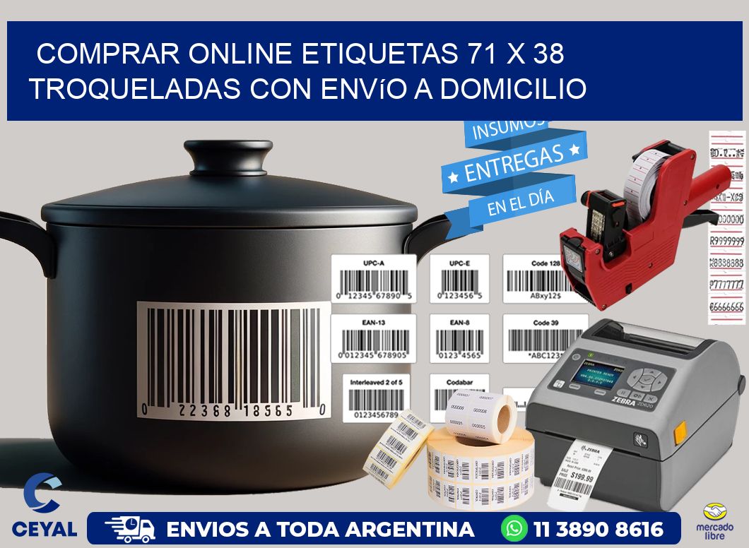 Comprar online etiquetas 71 x 38 troqueladas con envío a domicilio