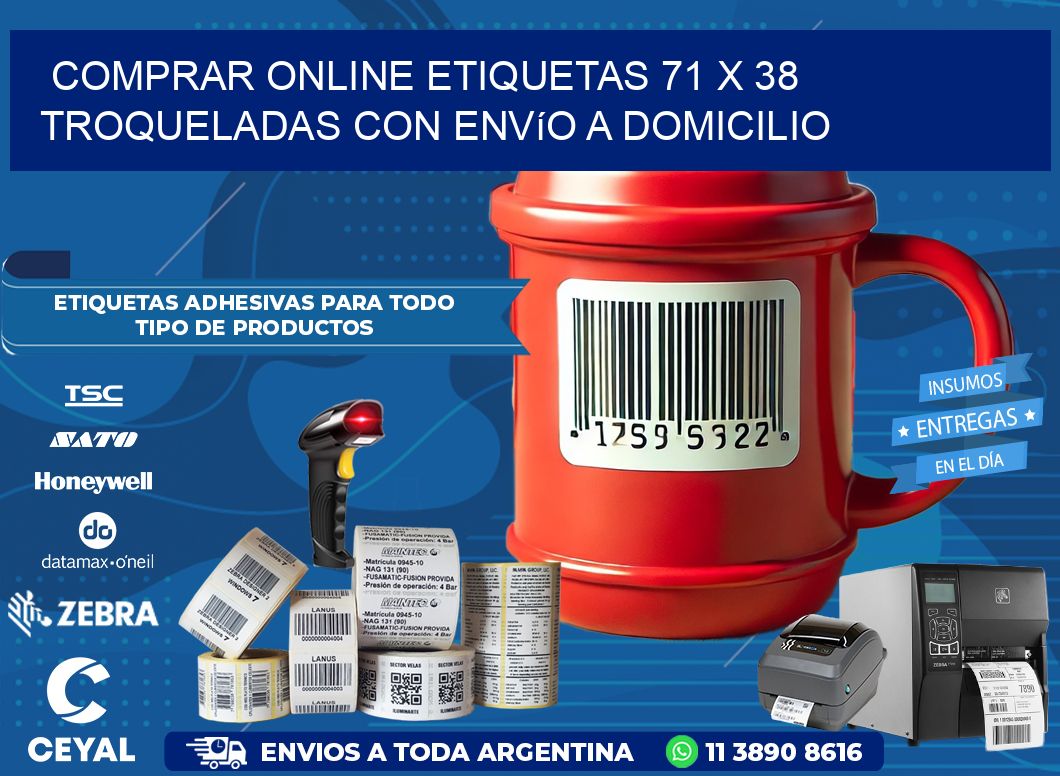 Comprar online etiquetas 71 x 38 troqueladas con envío a domicilio