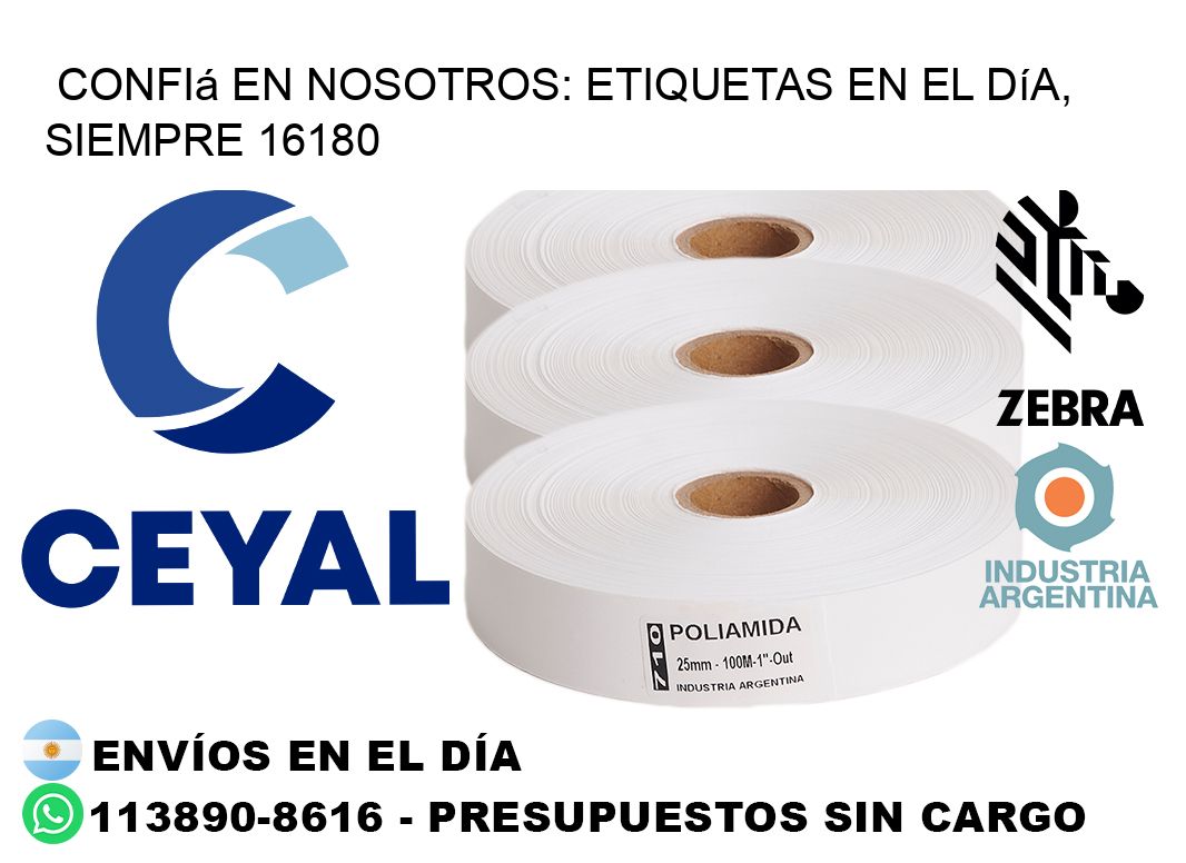 Confiá en Nosotros: Etiquetas en el Día, Siempre 16180