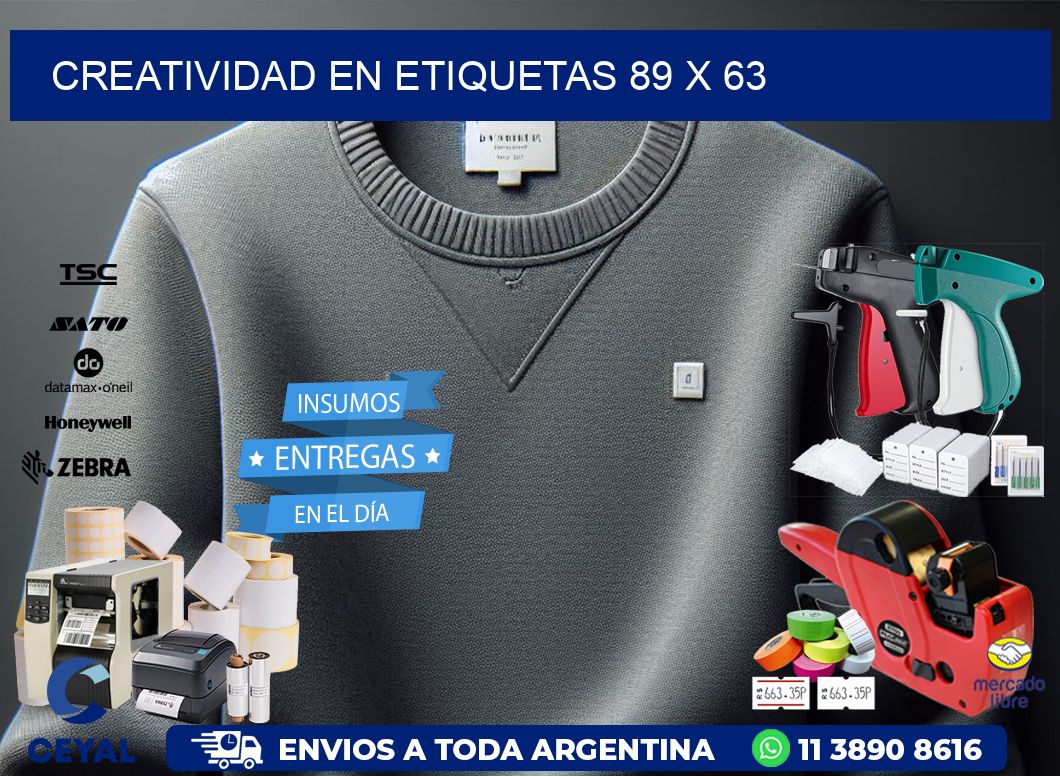 Creatividad en etiquetas 89 x 63