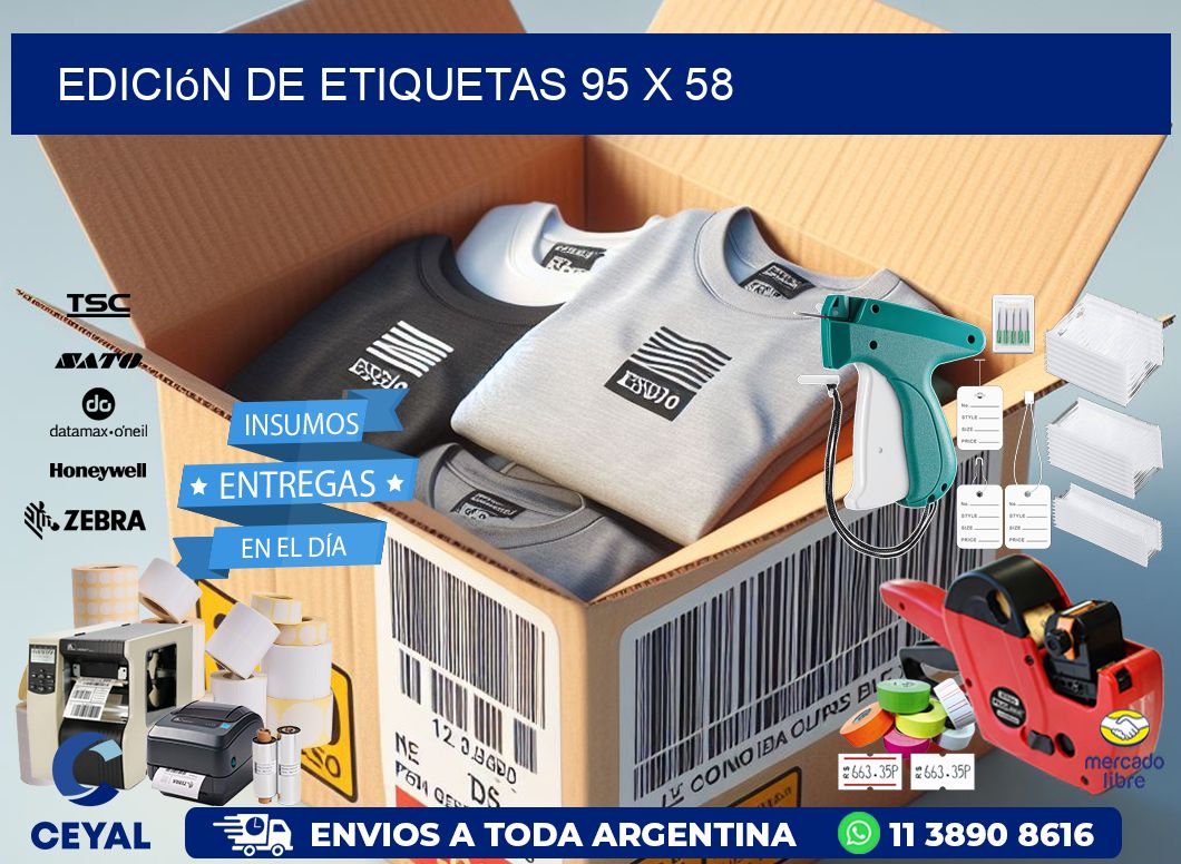 Edición de etiquetas 95 x 58