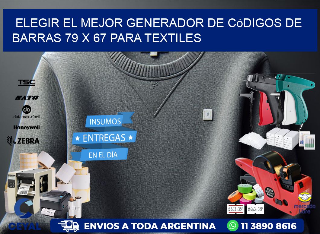 Elegir el Mejor Generador de Códigos de Barras 79 x 67 para Textiles