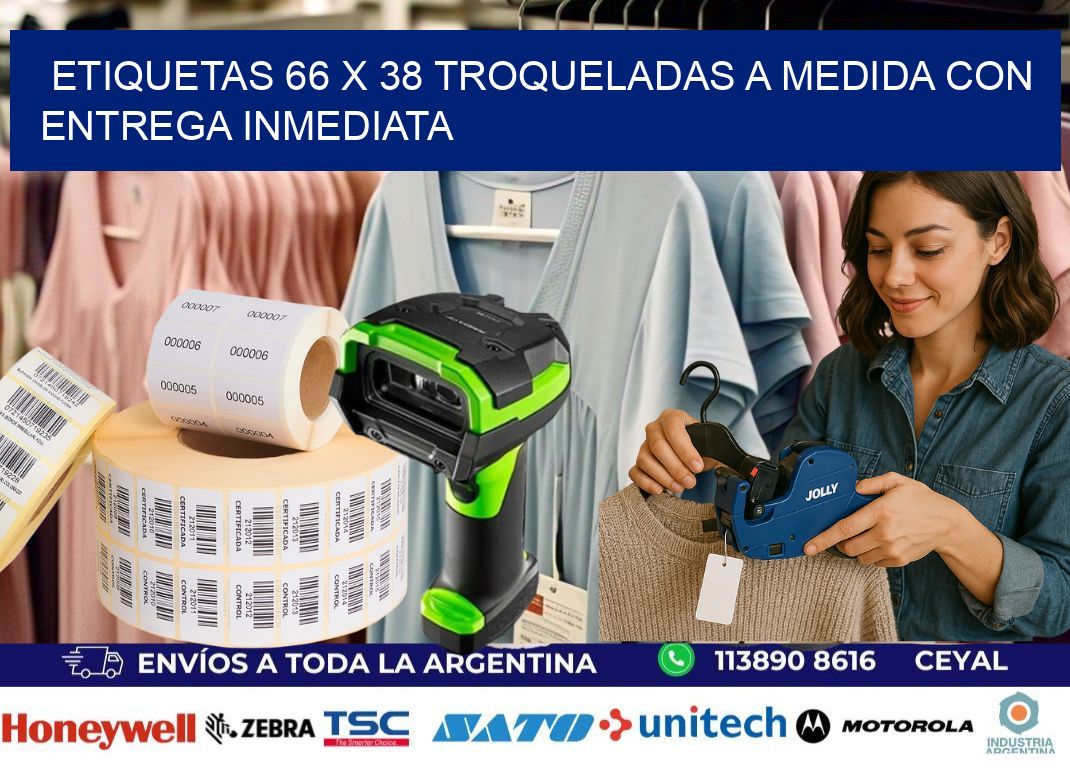 Etiquetas 66 x 38 troqueladas a medida con entrega inmediata