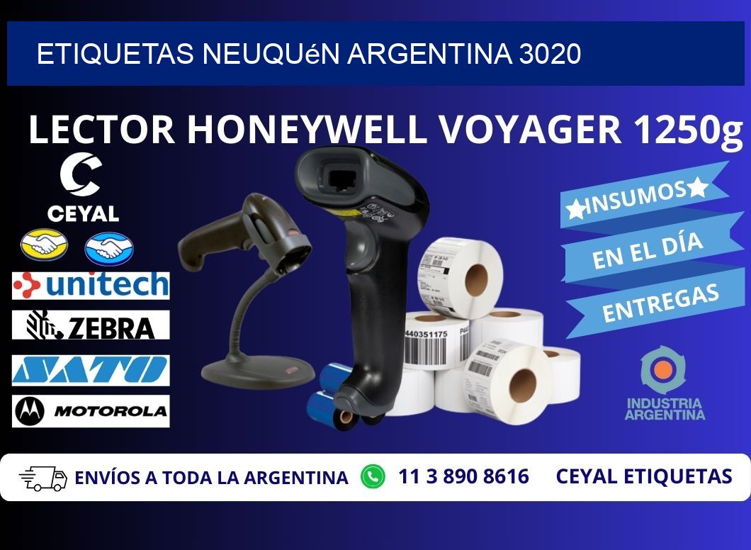 Etiquetas Neuquén Argentina 3020