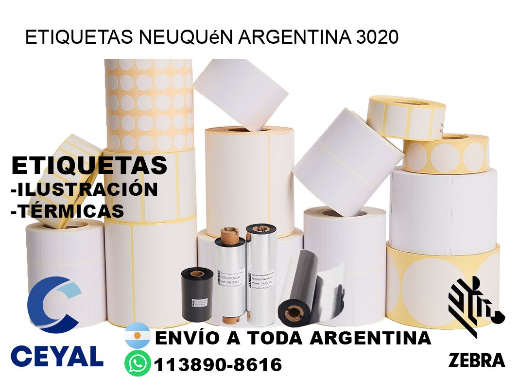Etiquetas Neuquén Argentina 3020