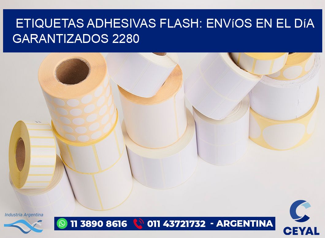 Etiquetas adhesivas Flash: Envíos en el Día Garantizados 2280
