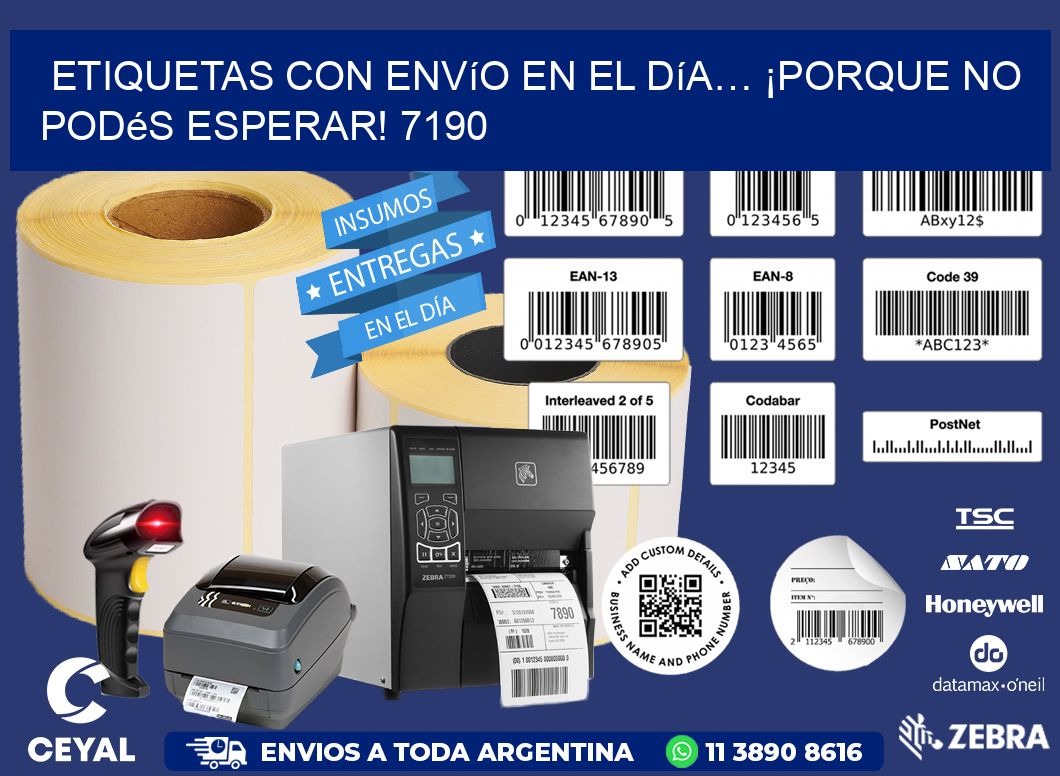 Etiquetas con Envío en el Día… ¡Porque No Podés Esperar! 7190