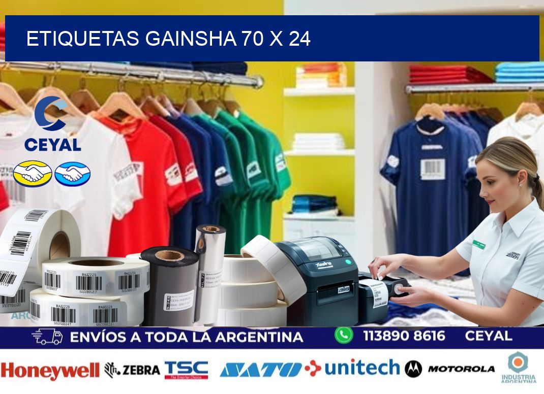 Etiquetas gainsha 70 x 24