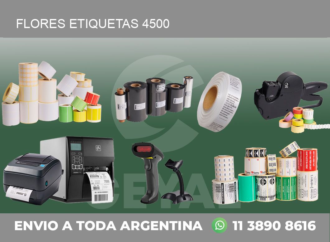 Flores etiquetas 4500