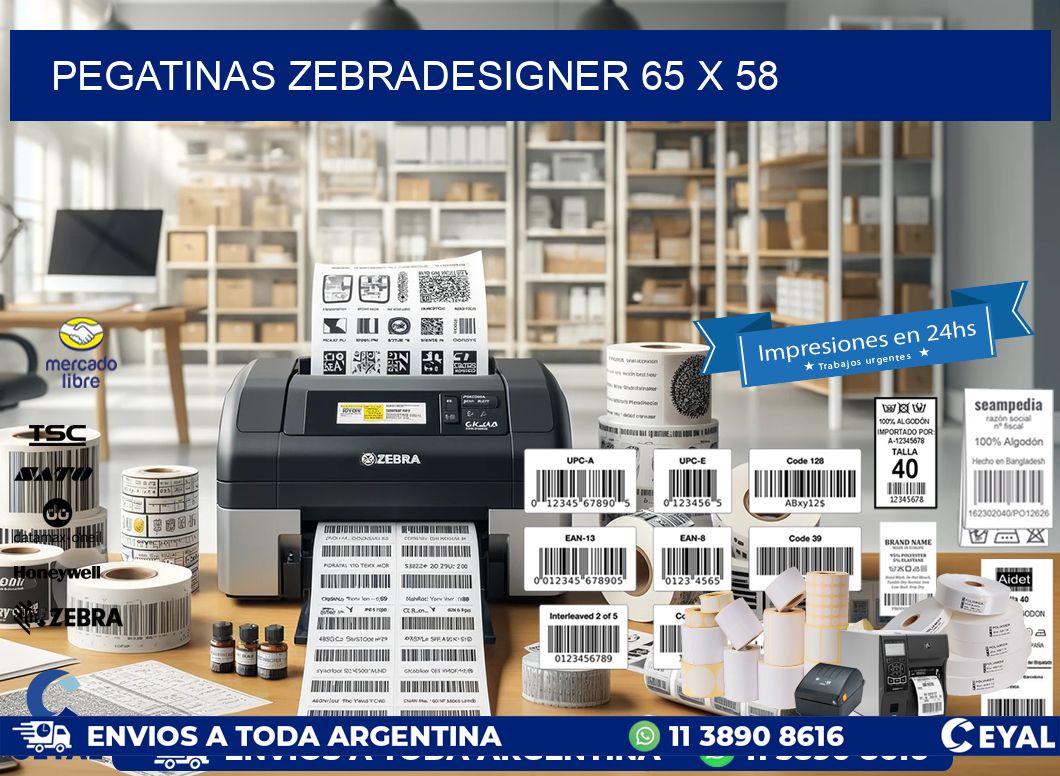 PEGATINAS zebradesigner 65 x 58