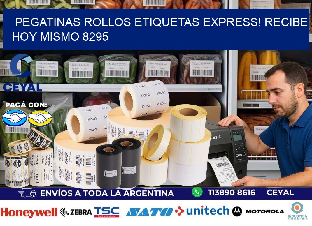 Pegatinas rollos etiquetas Express! Recibe Hoy Mismo 8295