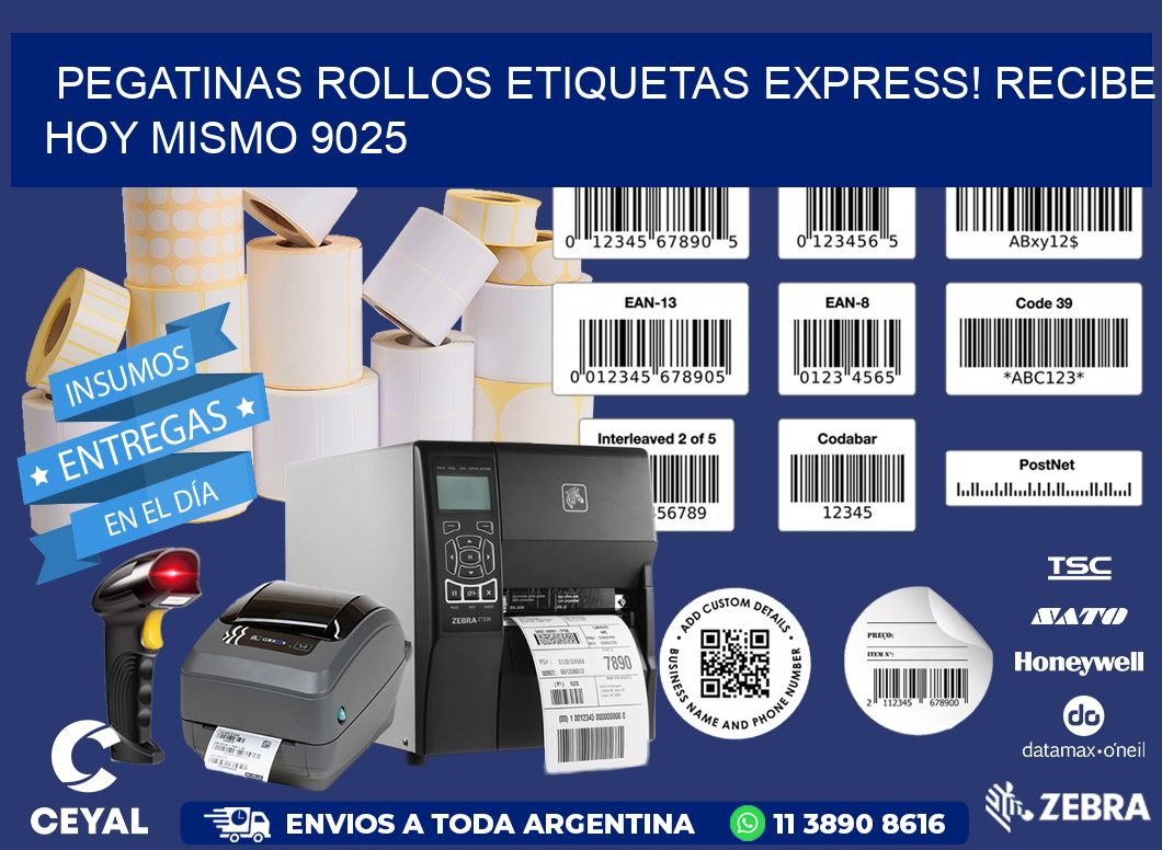 Pegatinas rollos etiquetas Express! Recibe Hoy Mismo 9025