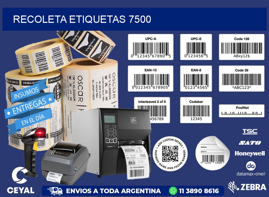 Recoleta etiquetas 7500