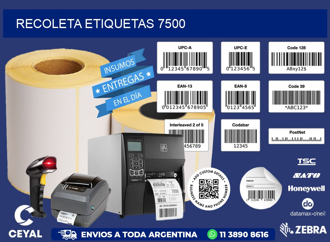 Recoleta etiquetas 7500