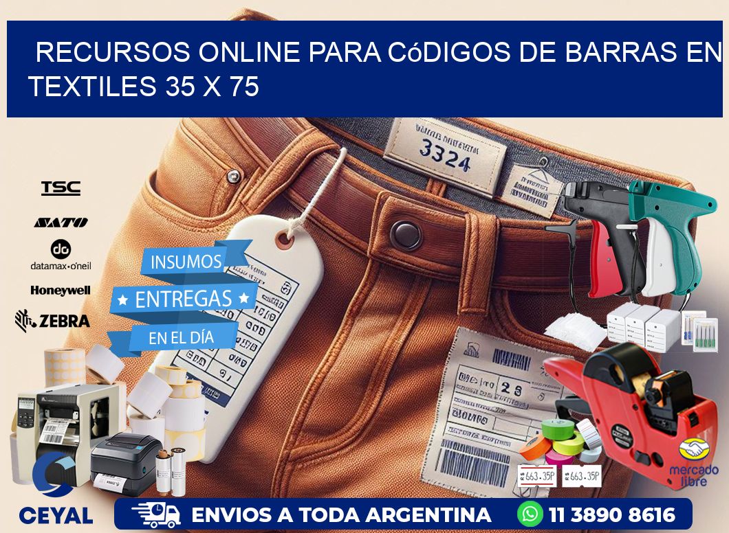 Recursos Online para Códigos de Barras en Textiles 35 x 75