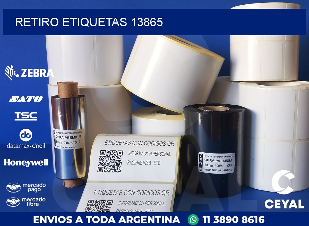 Retiro etiquetas 13865