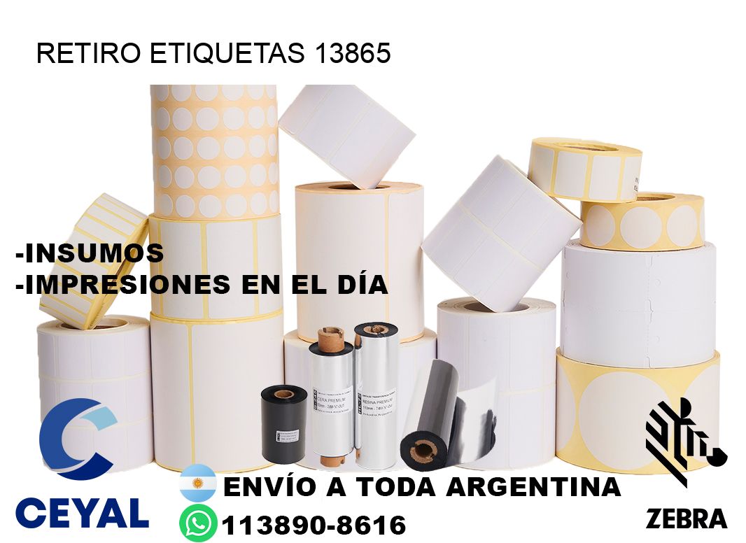Retiro etiquetas 13865