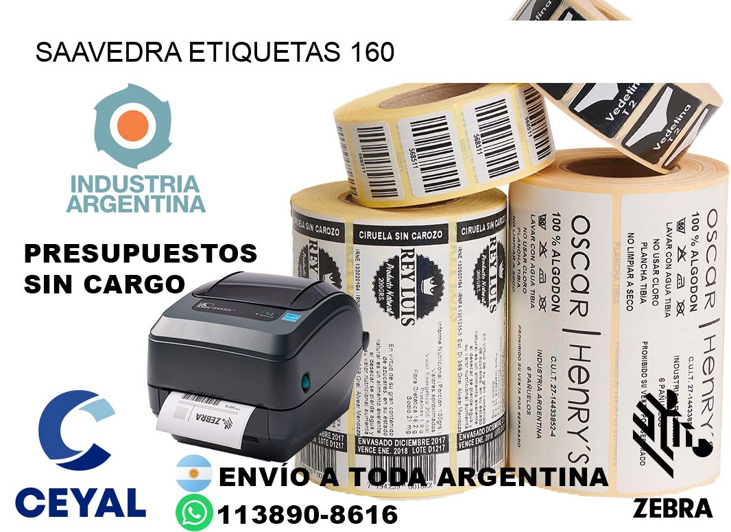 Saavedra etiquetas 160