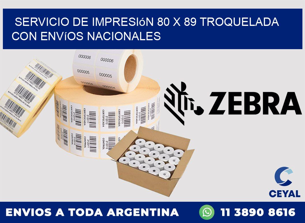 Servicio de impresión 80 x 89 troquelada con envíos nacionales