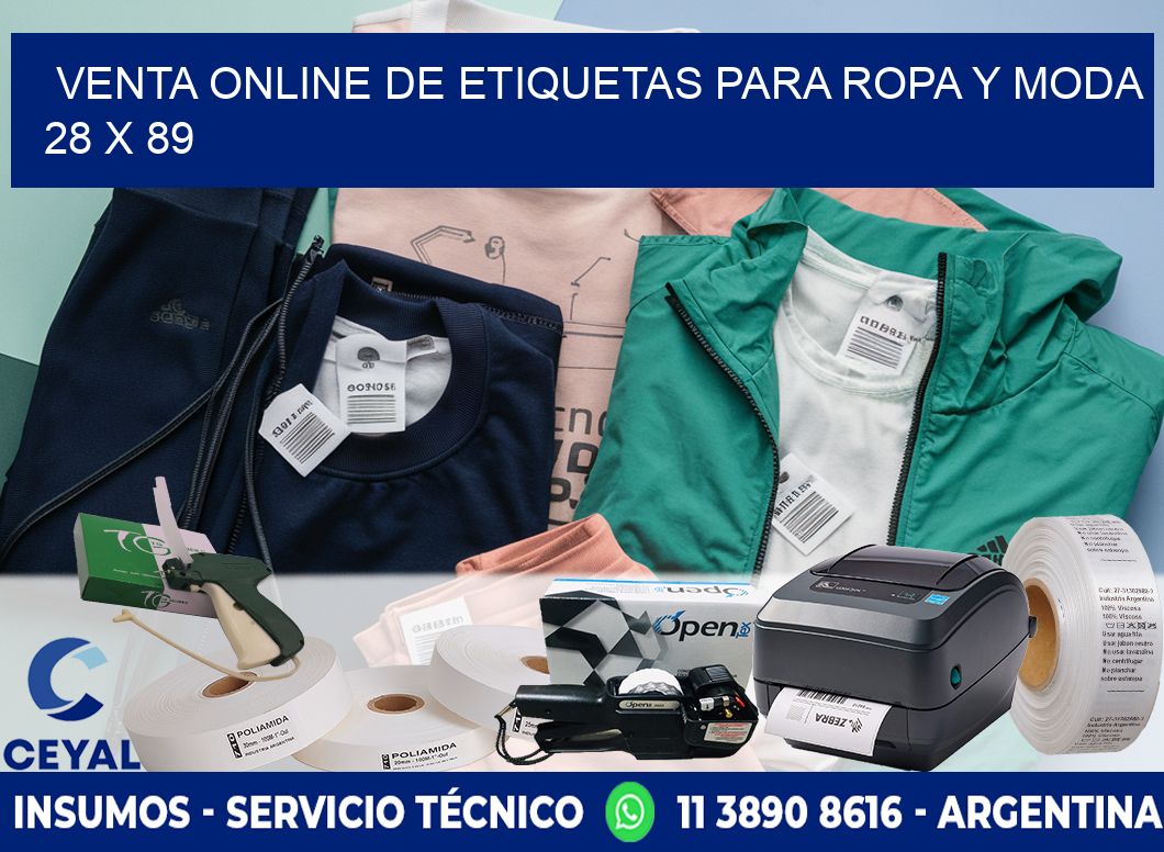 Venta Online de Etiquetas para Ropa y Moda 28 x 89