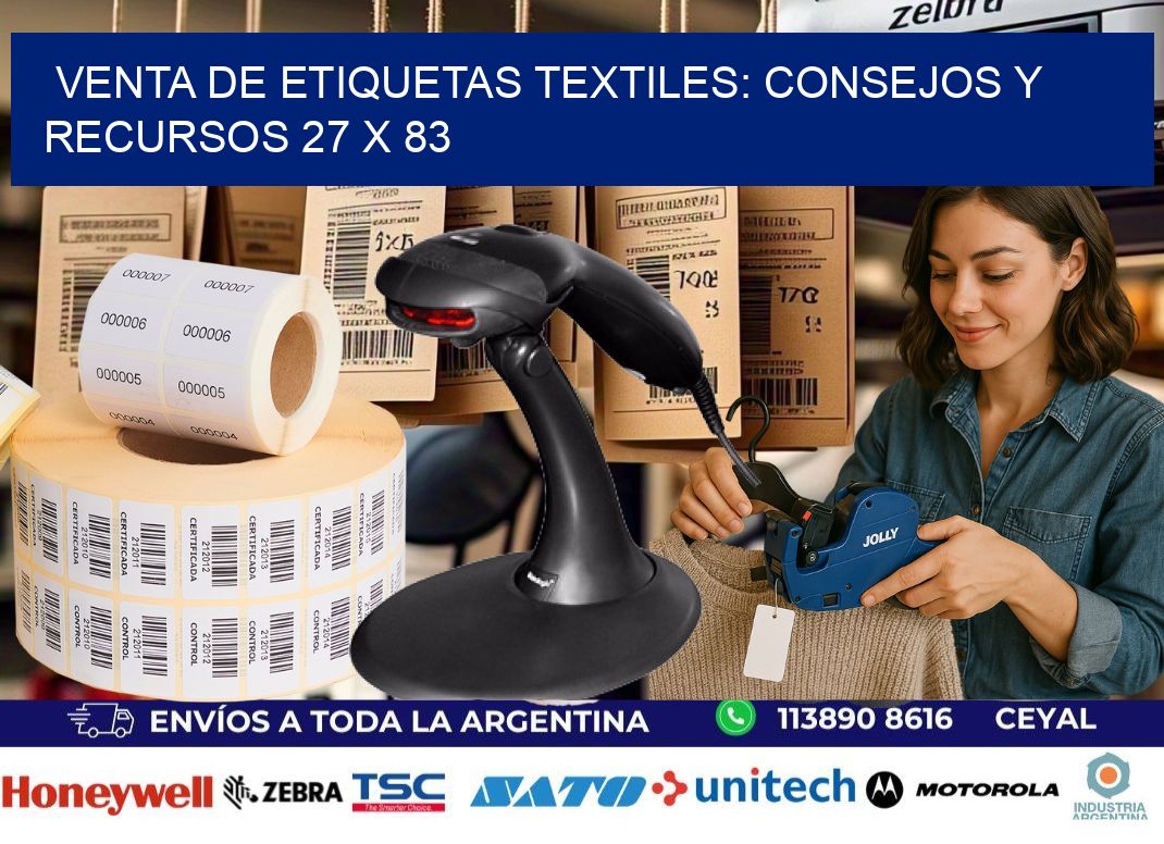 Venta de Etiquetas Textiles: Consejos y Recursos 27 x 83