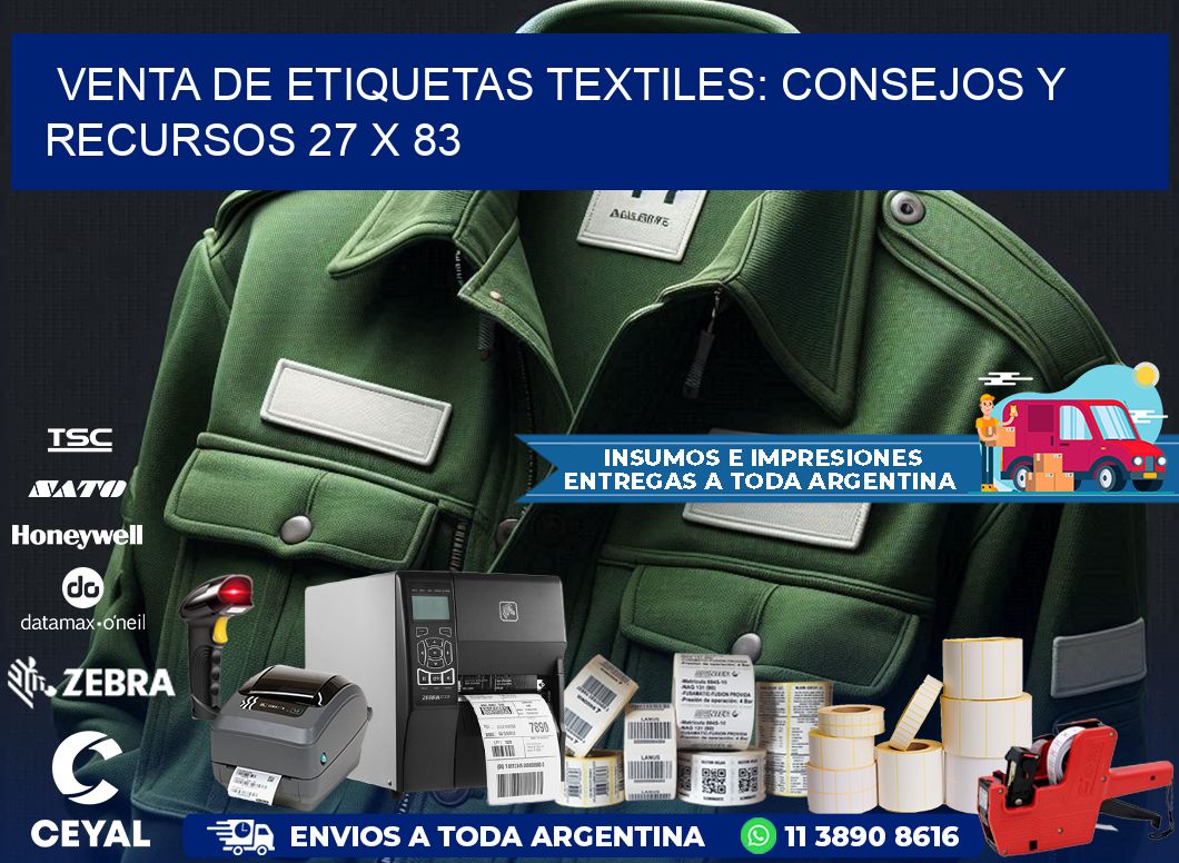 Venta de Etiquetas Textiles: Consejos y Recursos 27 x 83