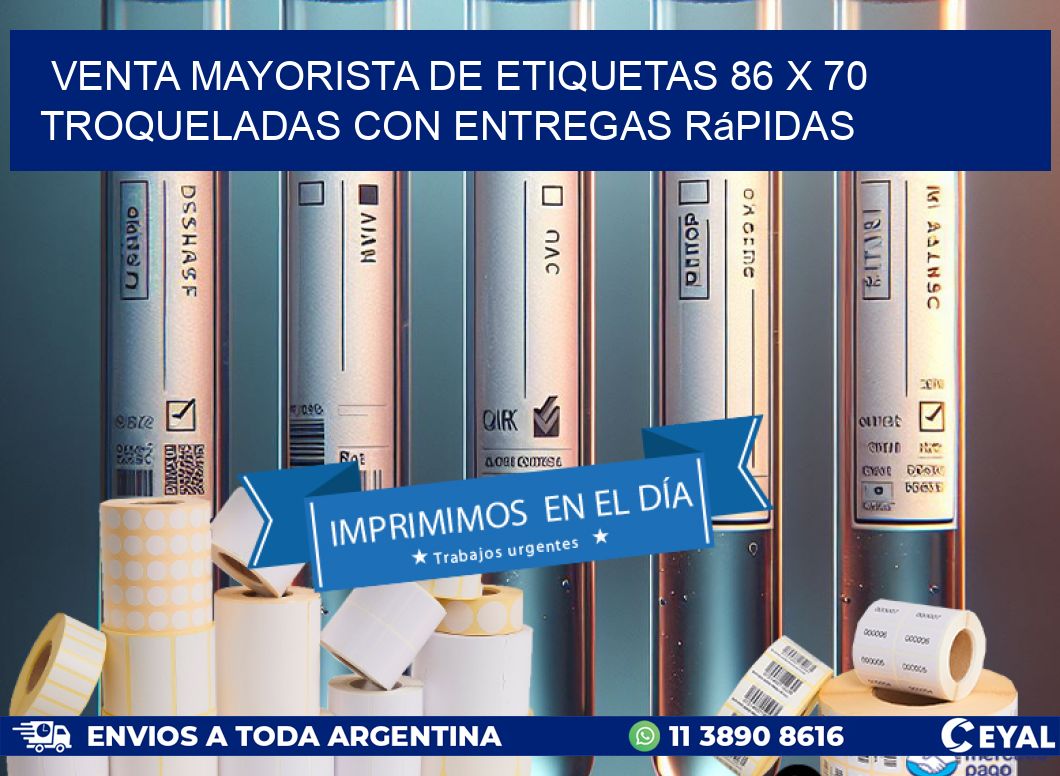 Venta mayorista de etiquetas 86 x 70 troqueladas con entregas rápidas