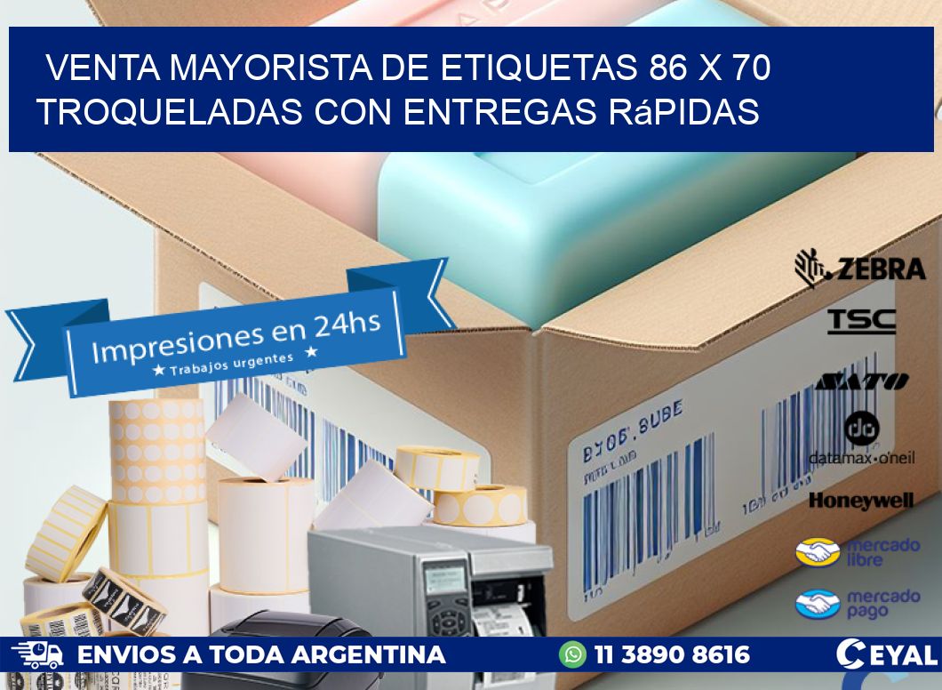 Venta mayorista de etiquetas 86 x 70 troqueladas con entregas rápidas