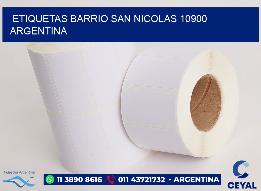 etiquetas barrio san nicolas 10900 argentina