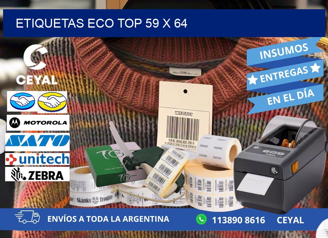 etiquetas eco top 59 x 64