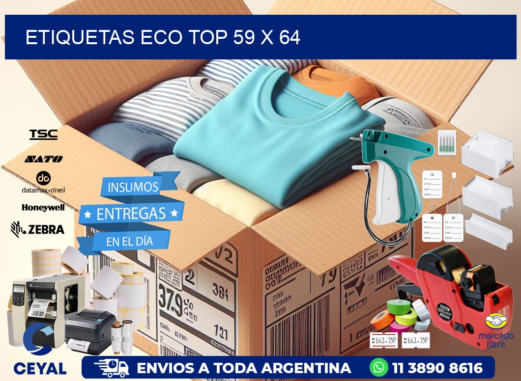etiquetas eco top 59 x 64