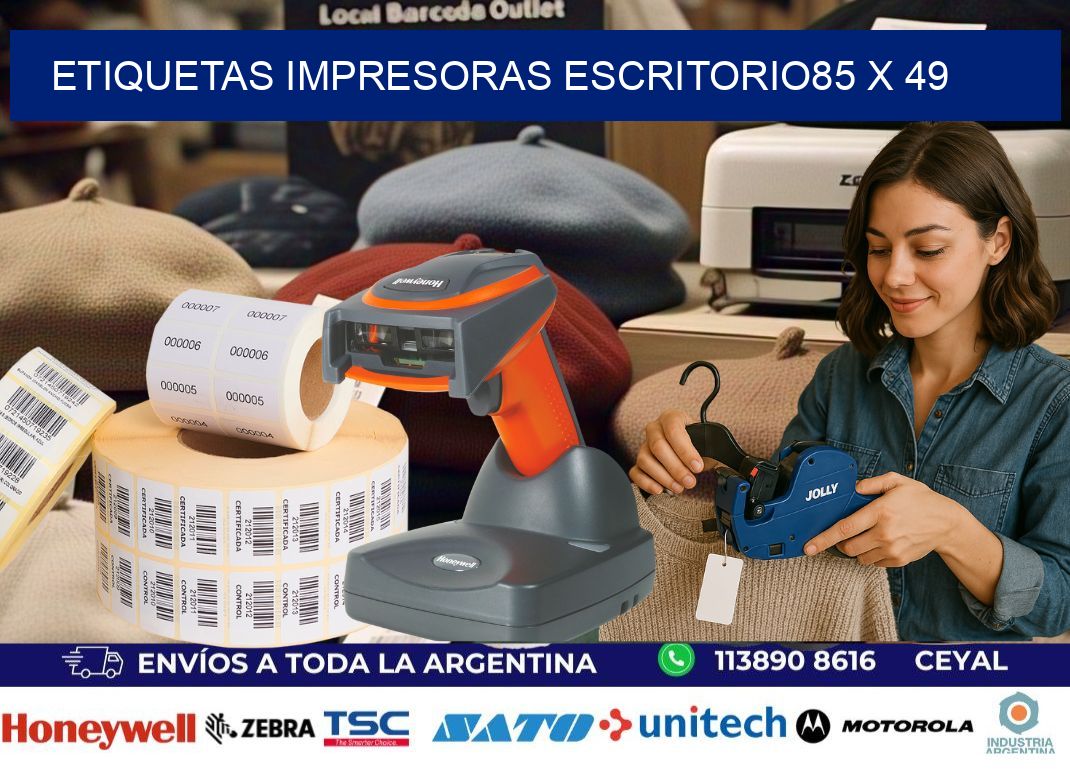 etiquetas impresoras escritorio85 x 49