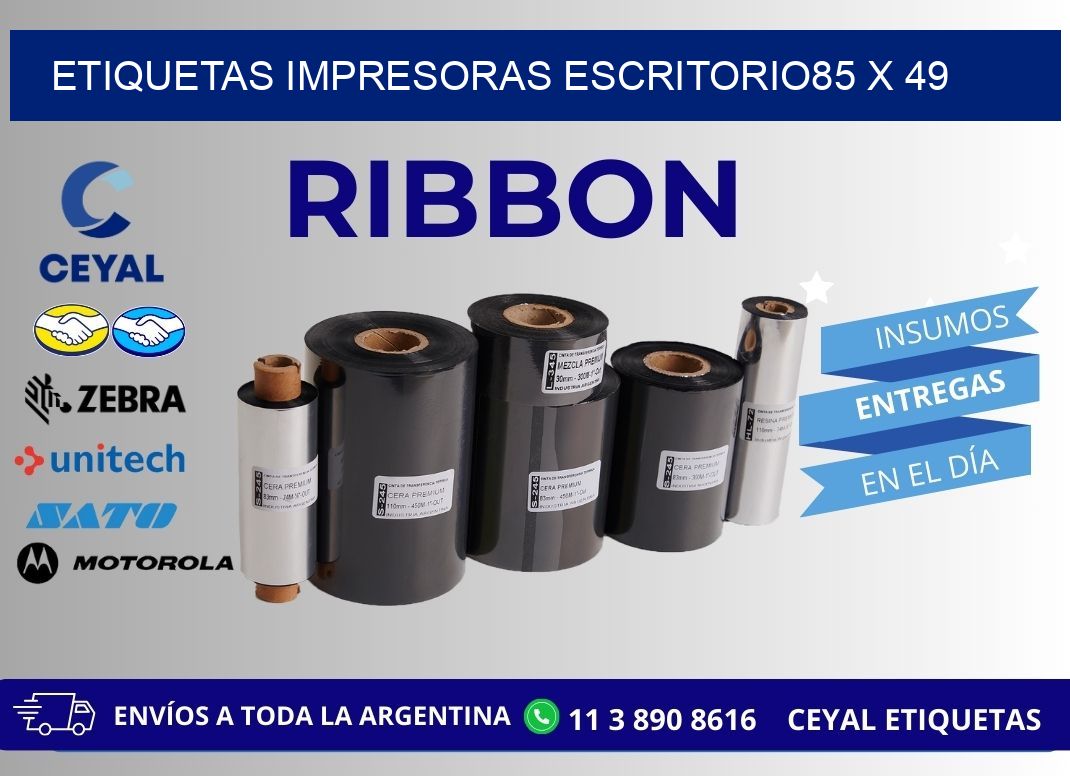 etiquetas impresoras escritorio85 x 49