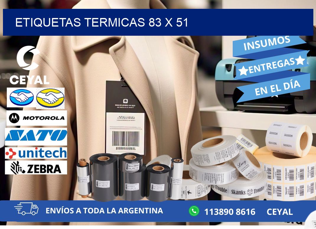 etiquetas termicas 83 x 51