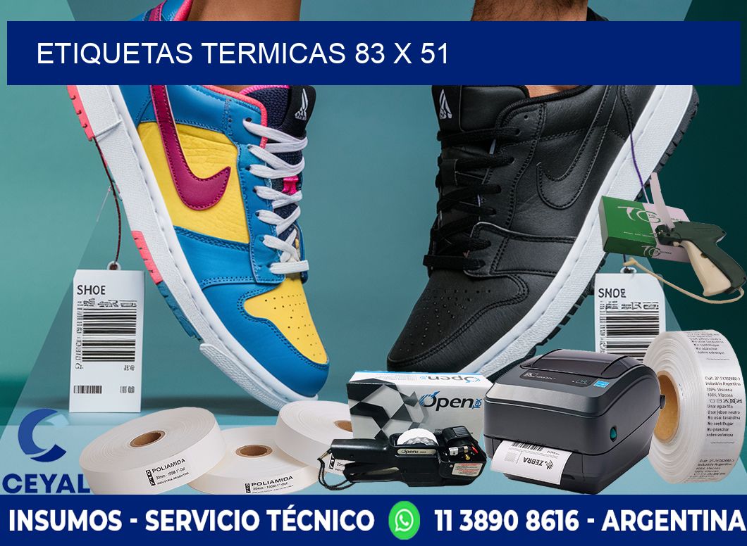 etiquetas termicas 83 x 51