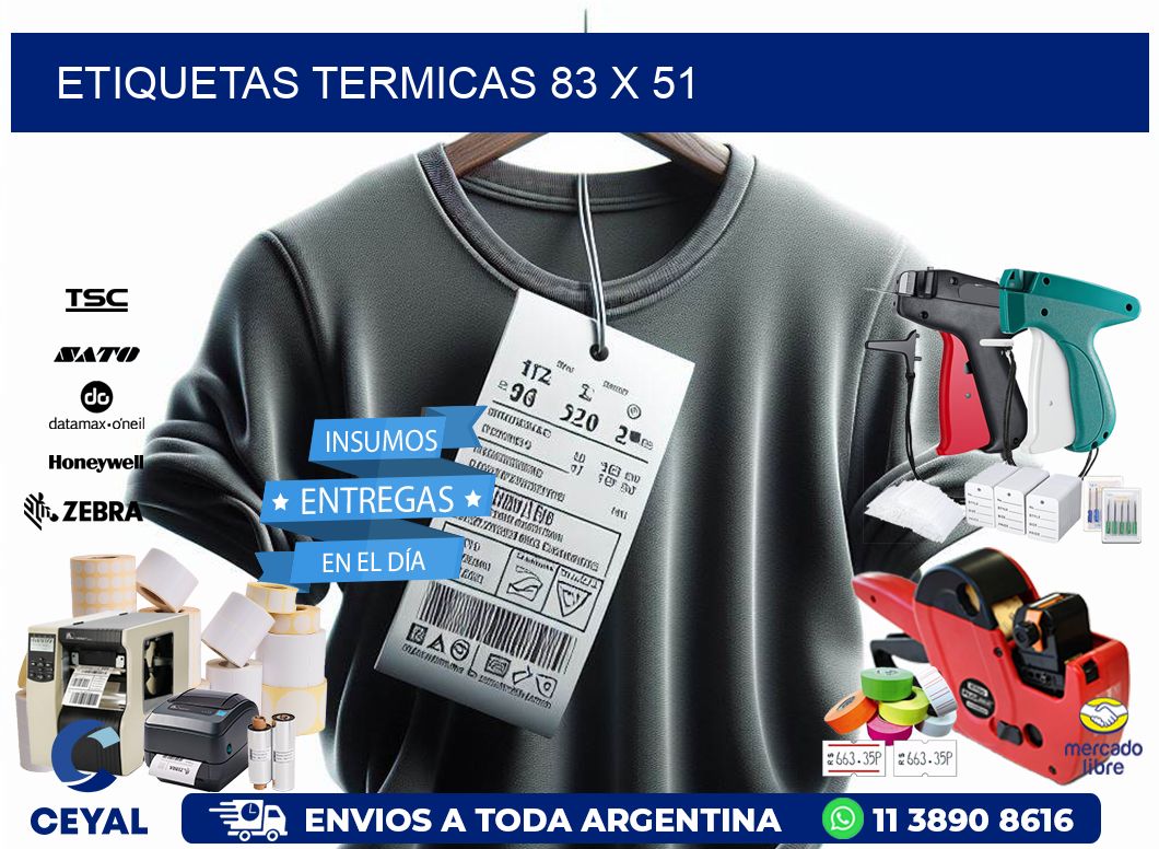 etiquetas termicas 83 x 51