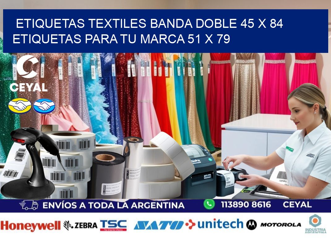 etiquetas textiles banda doble 45 x 84 etiquetas para tu marca 51 x 79