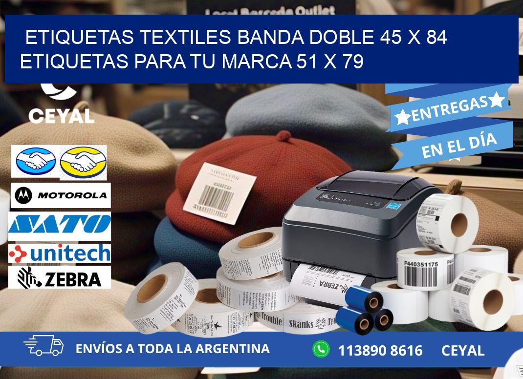 etiquetas textiles banda doble 45 x 84 etiquetas para tu marca 51 x 79