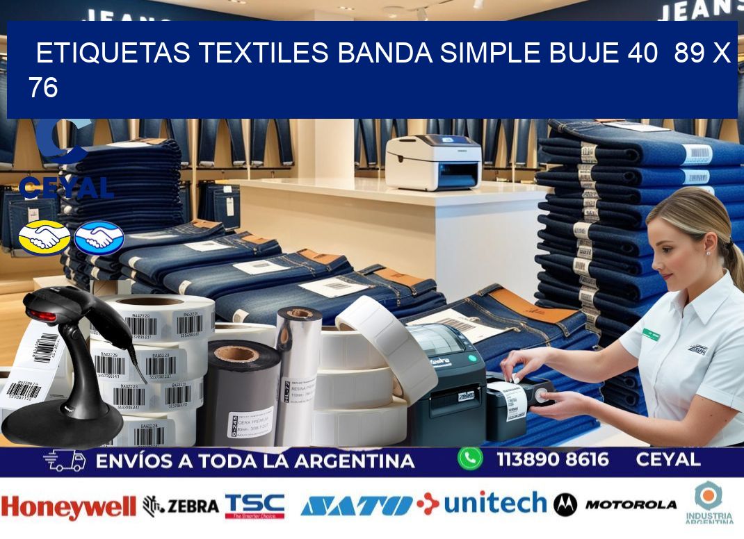 etiquetas textiles banda simple buje 40  89 x 76