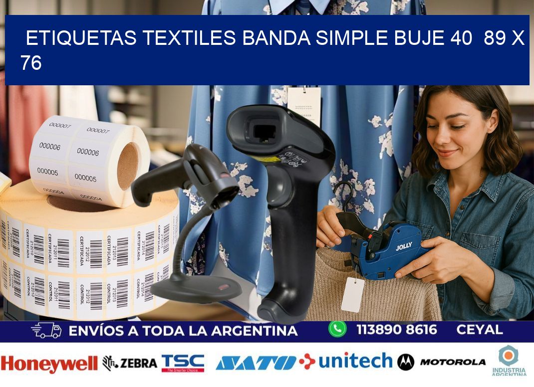 etiquetas textiles banda simple buje 40  89 x 76