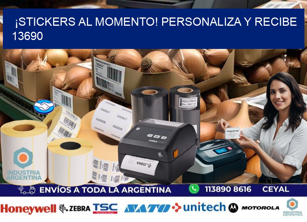 ¡Stickers al Momento! Personaliza y Recibe 13690